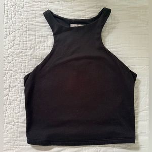 Double lined black halter, fits size small best!